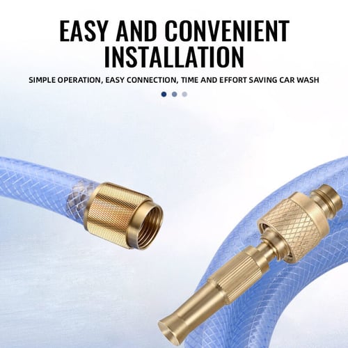 Portable High Pressure Washing Water Nozzle (Brass)