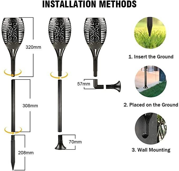 Solar Flame Torch Lamp
