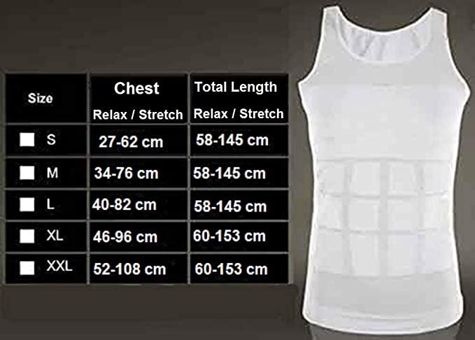 Body Shapers Sculpture Men's Slim Vest Lift Weight Loss Shirt Compression Muscular (Assorted colors)
