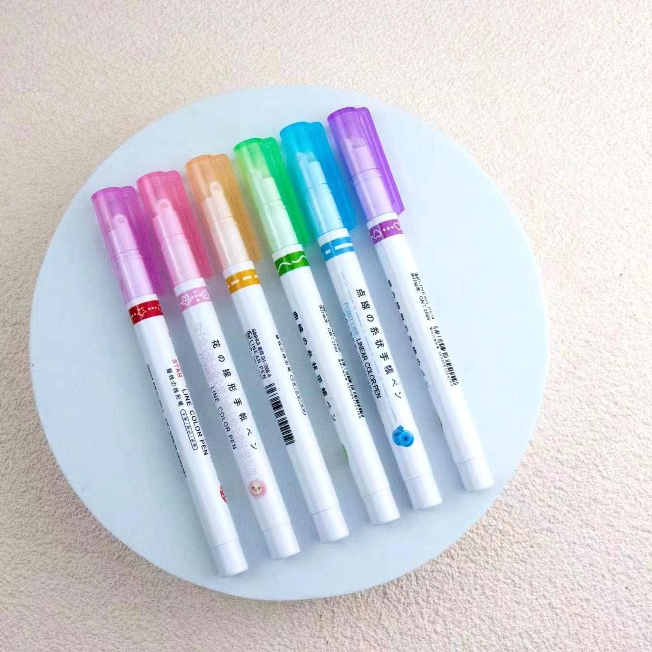 【💖BEST GIFTS FOR KIDS】Dual Tip Pens with 6 Different Curve Shapes Fine Tips