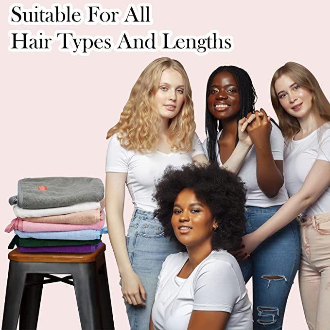 Super Absorbent Quick Dry Hair Towel Wrap for Women (Pack of 2)