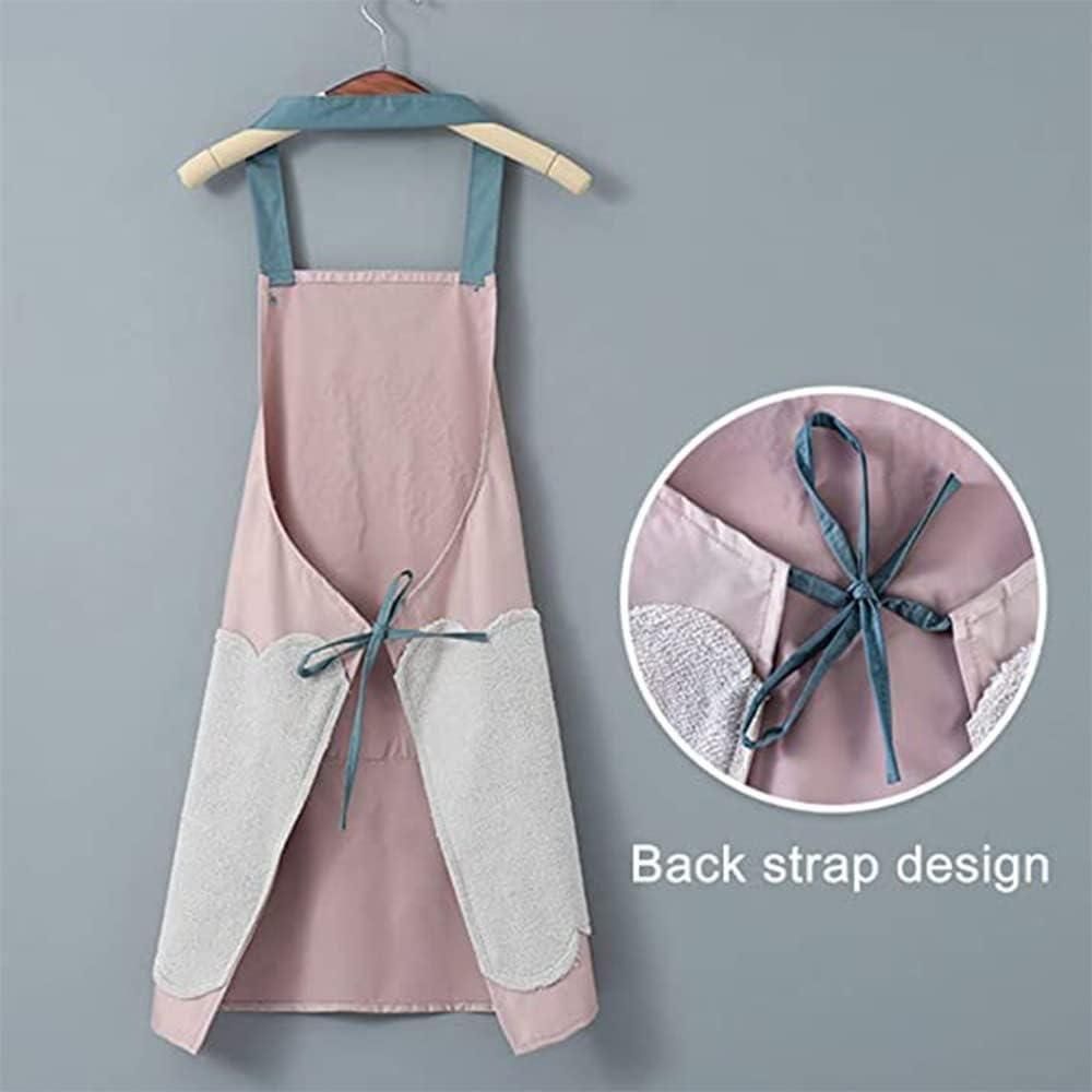 (🔥HOT SALE NOW - 41% OFF) Hand-Wiping Waterproof Kitchen Apron with Big Front Pocket (pack of 2)