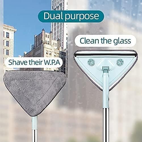 Rotatable Triangle Mop with Long Handle Cleaning Scraper Dust Mop (Multicolor)