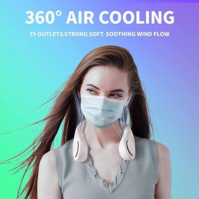 Portable 79 mAh Neck Fan with 5200 Outlets