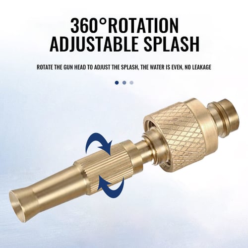 Portable High Pressure Washing Water Nozzle (Brass)
