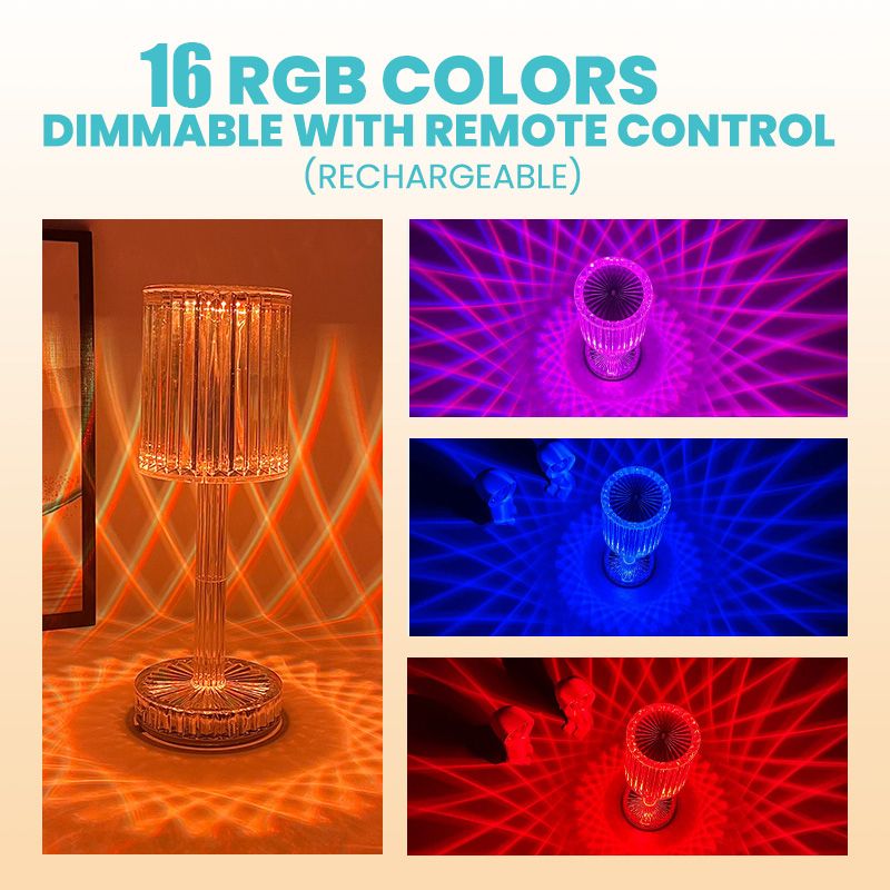 Diamond Table Lamp Crystal led Lamp Multicolour with remote control