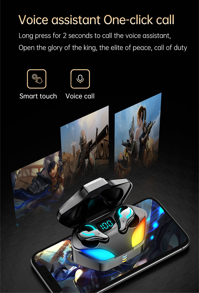 TWS Wireless Gaming Earphone With Noise Reduction & E-Sport Mode