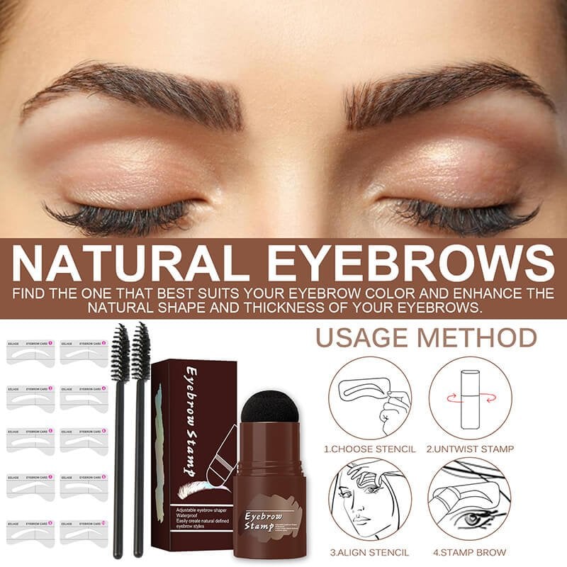 🔥🔥 Perfect Brows Stencil & Stamp Kit (Natural Black)