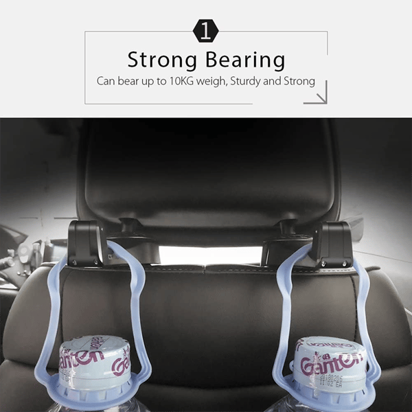 2 in 1 Car Seat Hook for Purses and Bags with Phone Holder