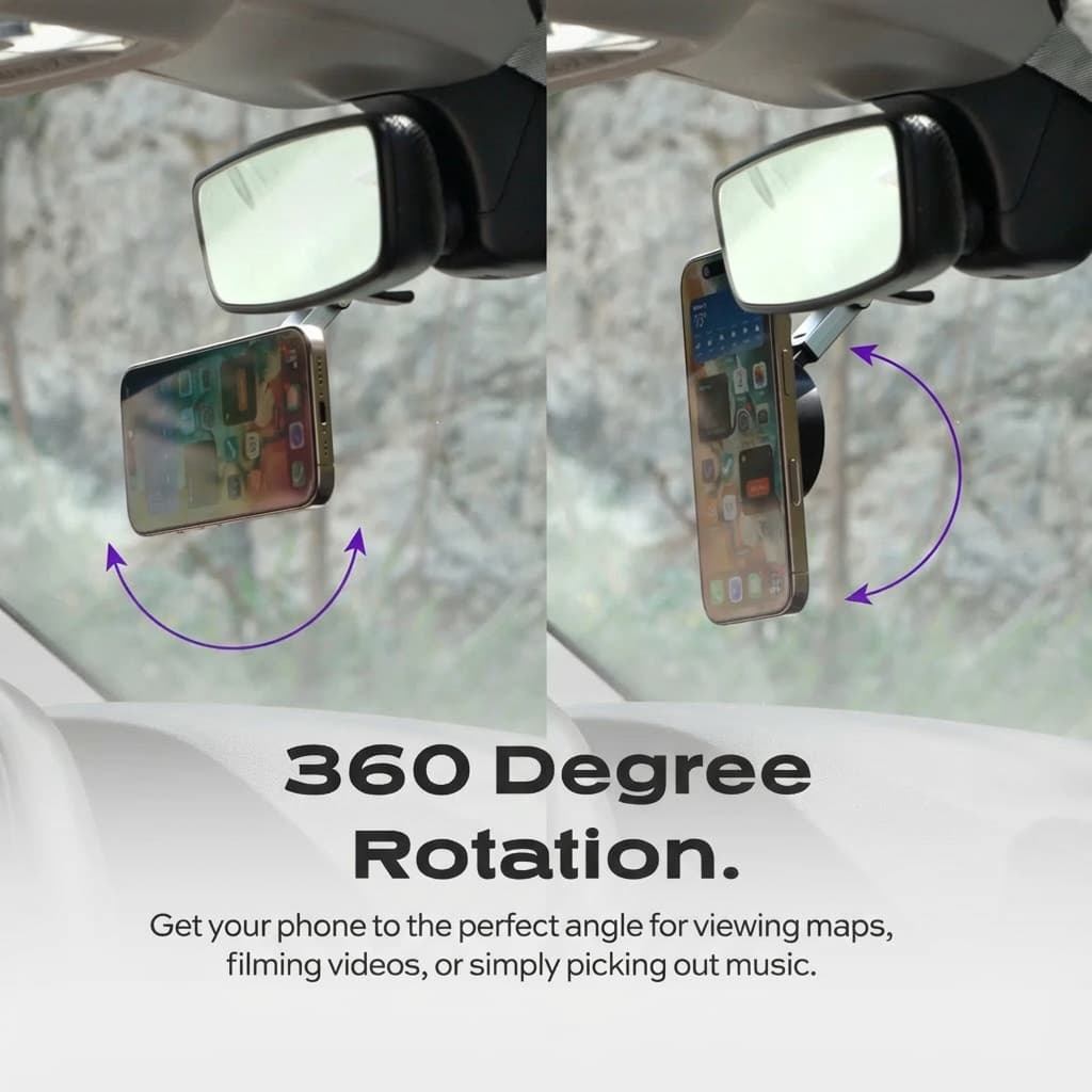 MagGrip Vacuum Mount (All iPhones, Android and Cases Compatible)