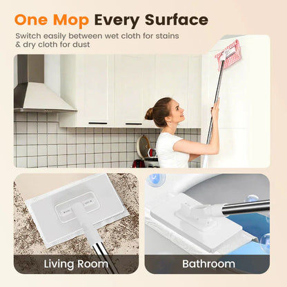 🧹 Easy-Clean Auto Clamp Disposable Dust Mop