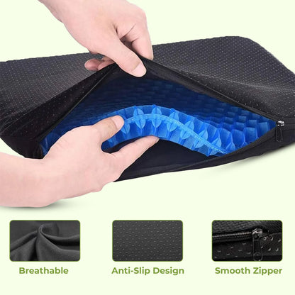 Double-Thick Honeycomb Gel Seat Cushion (Large Size) All day Comfort While Working
