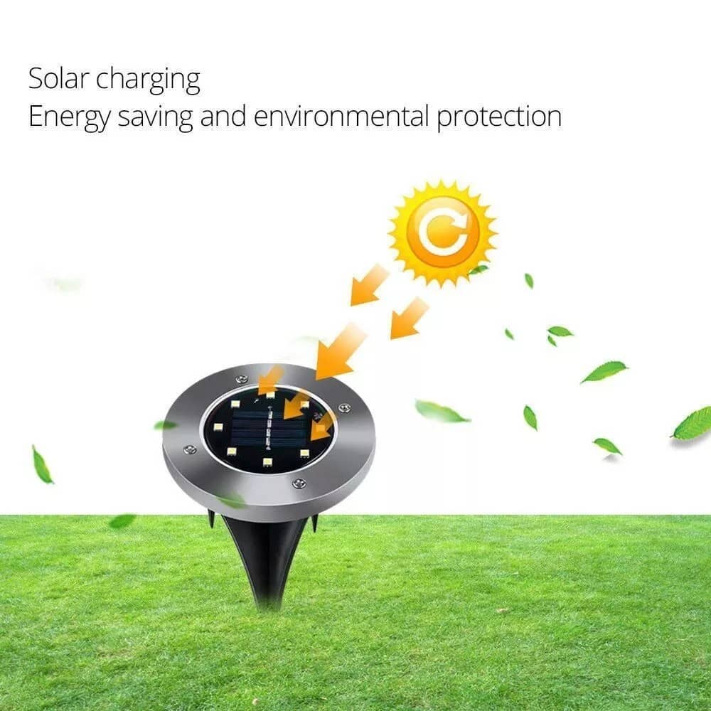 Solar Outdoor Waterproof Ground LED Lights (Pack of 4)
