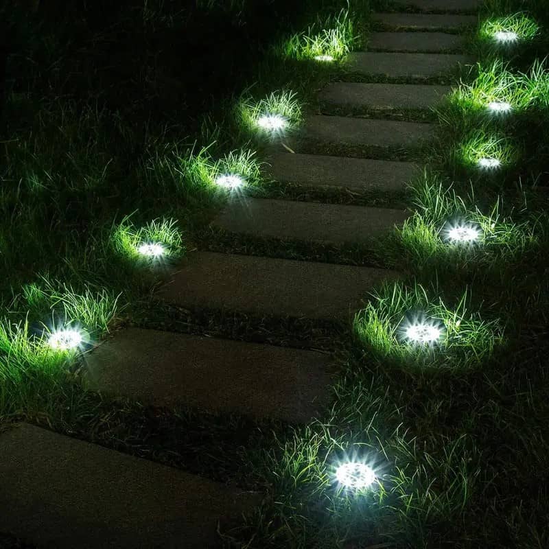 Solar Outdoor Waterproof Ground LED Lights (Pack of 4)