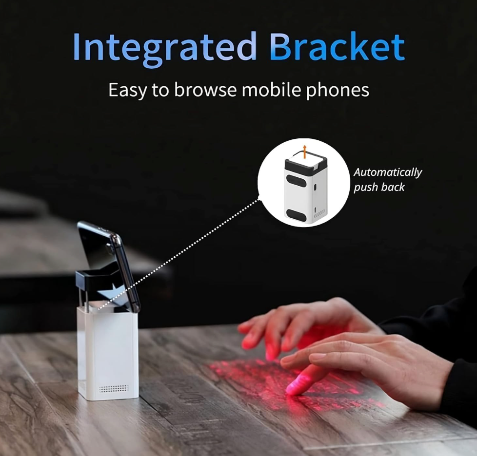 Virtual Keyboard Portable Virtual Bluetooth Laser Projection Keyboard with Mouse Power Bank Function for PC Android IOS Smart Phone 11 Pro