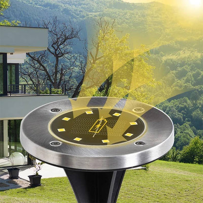 Solar Outdoor Waterproof Ground LED Lights (Pack of 4)