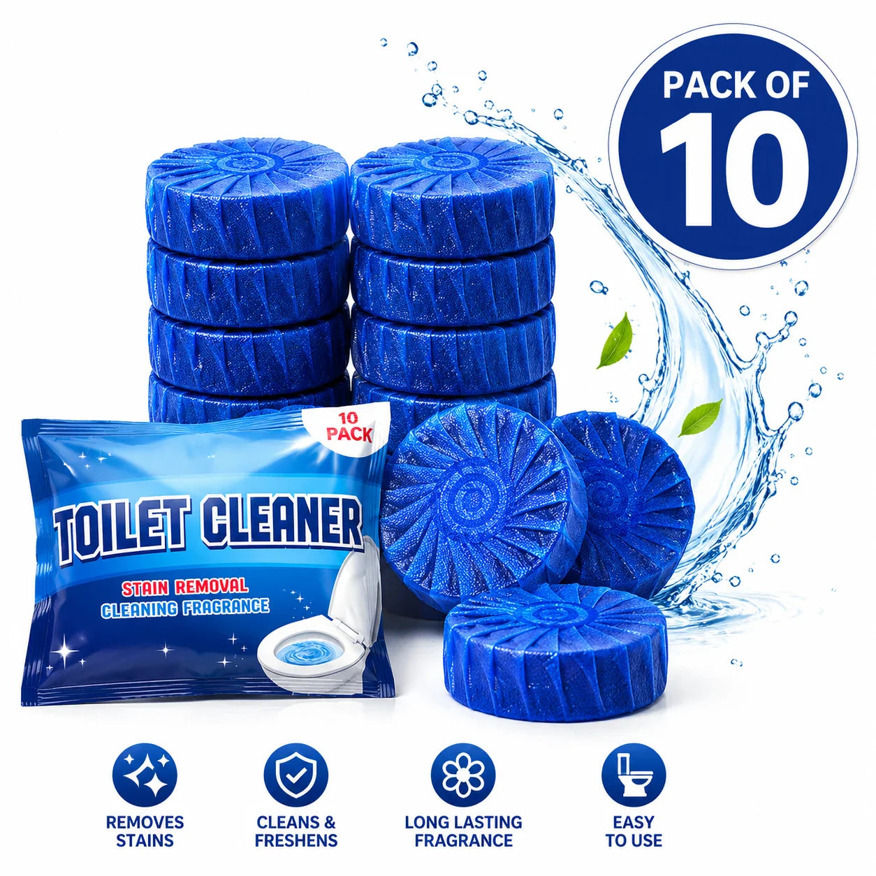 Soft Scrub flush-activated toilet cleaning tablets, pack of 10 – image 1 of 5
