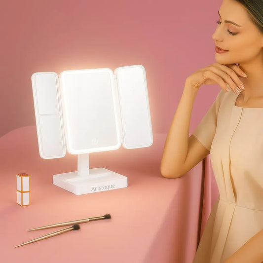 TriGlow™ Illuminated Trifold Vanity Mirror