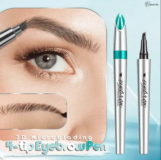 Browie™ - Waterproof 3D Eyebrow Pencil with 4 Fork Tips (Natural Black)