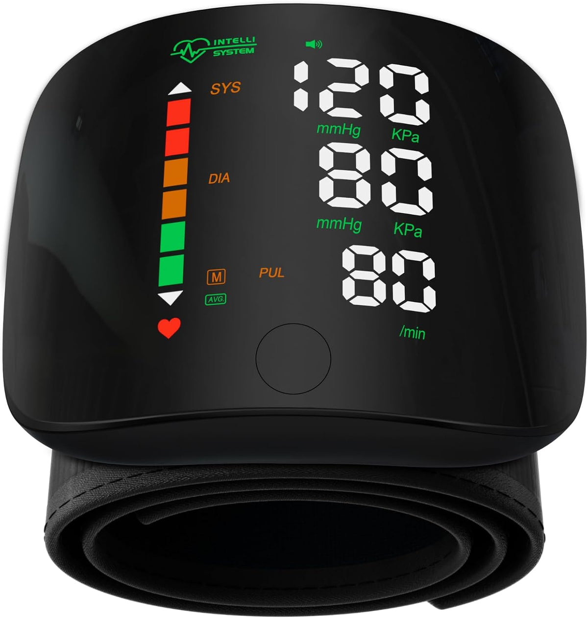 Wrist Blood Pressure Monitor Led Display Black | Touch Screen Wrist Blood Pressure Cuff 99x2 Reading Memory Wrist Bp Monitor with Carrying Case