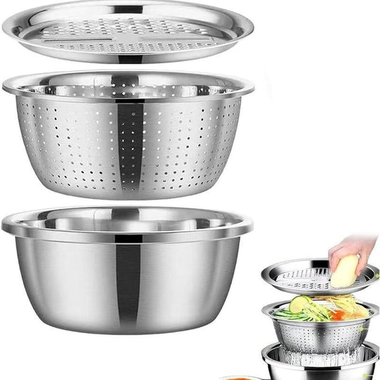 3-in-1 Multifunctional Stainless Steel Basin Set