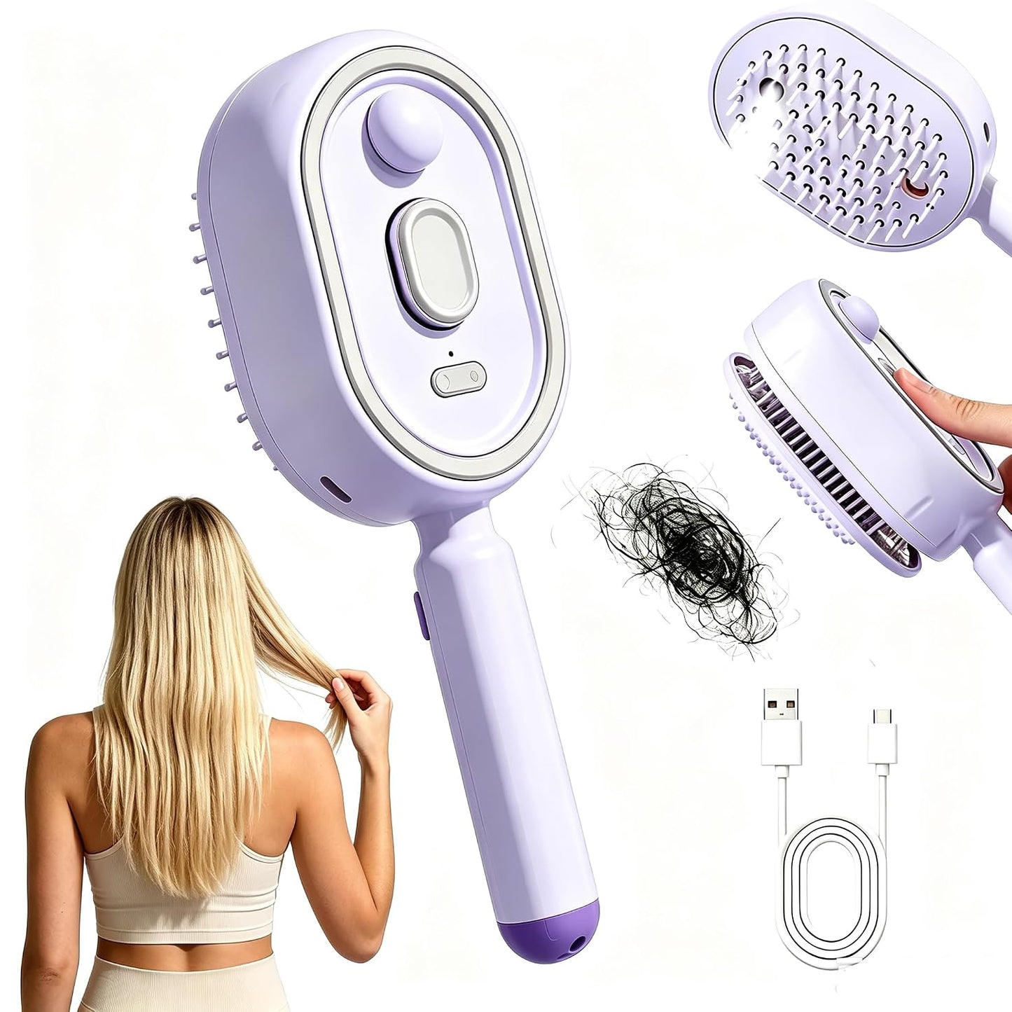 MistComb: Spa Massage Mist Detangling Brush