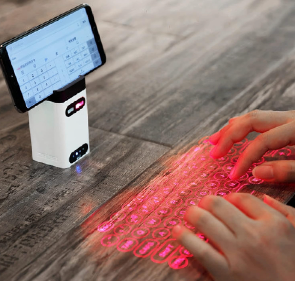 Virtual Keyboard Portable Virtual Bluetooth Laser Projection Keyboard with Mouse Power Bank Function for PC Android IOS Smart Phone 11 Pro