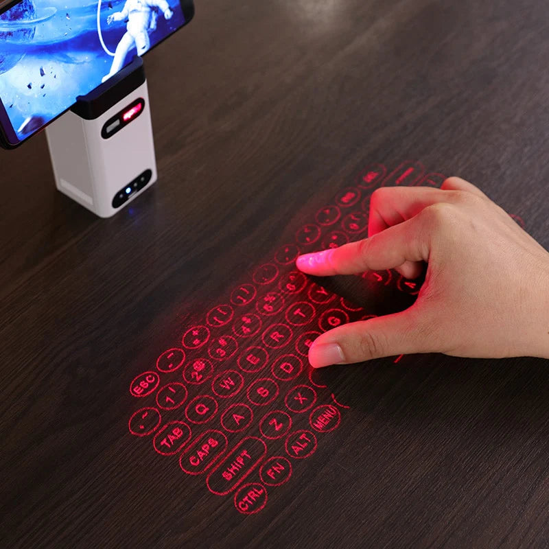 Virtual Keyboard Portable Virtual Bluetooth Laser Projection Keyboard with Mouse Power Bank Function for PC Android IOS Smart Phone 11 Pro