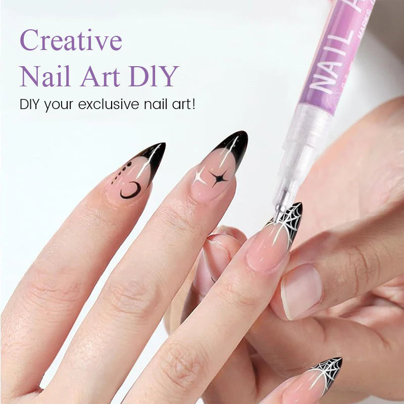 MagicMani™ - 12 Colors Nail Art Pen Marker Set for Creative Designs 💅🎨