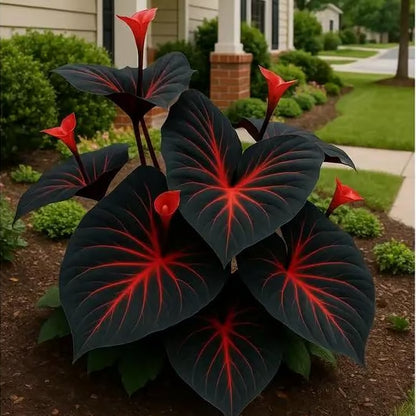 Imported Black Hosta Seeds + 100 grams Organic Pot mix Free