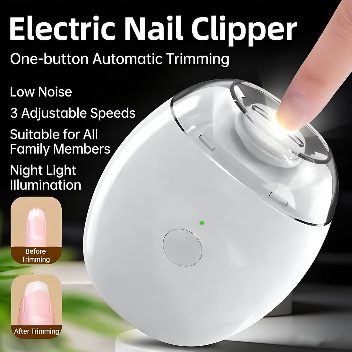 rechargeable electric nail trimmer – product detail 2