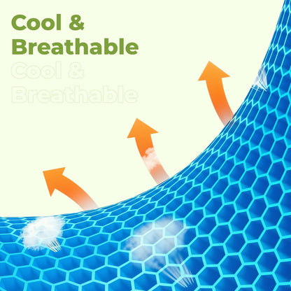 Double-Thick Honeycomb Gel Seat Cushion (Large Size) All day Comfort While Working