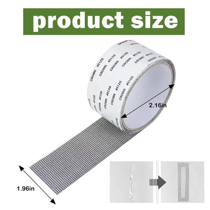 Durable Fiberglass Mesh Tape for Fixing Window and Door Screens (2inch x 157.5inch)