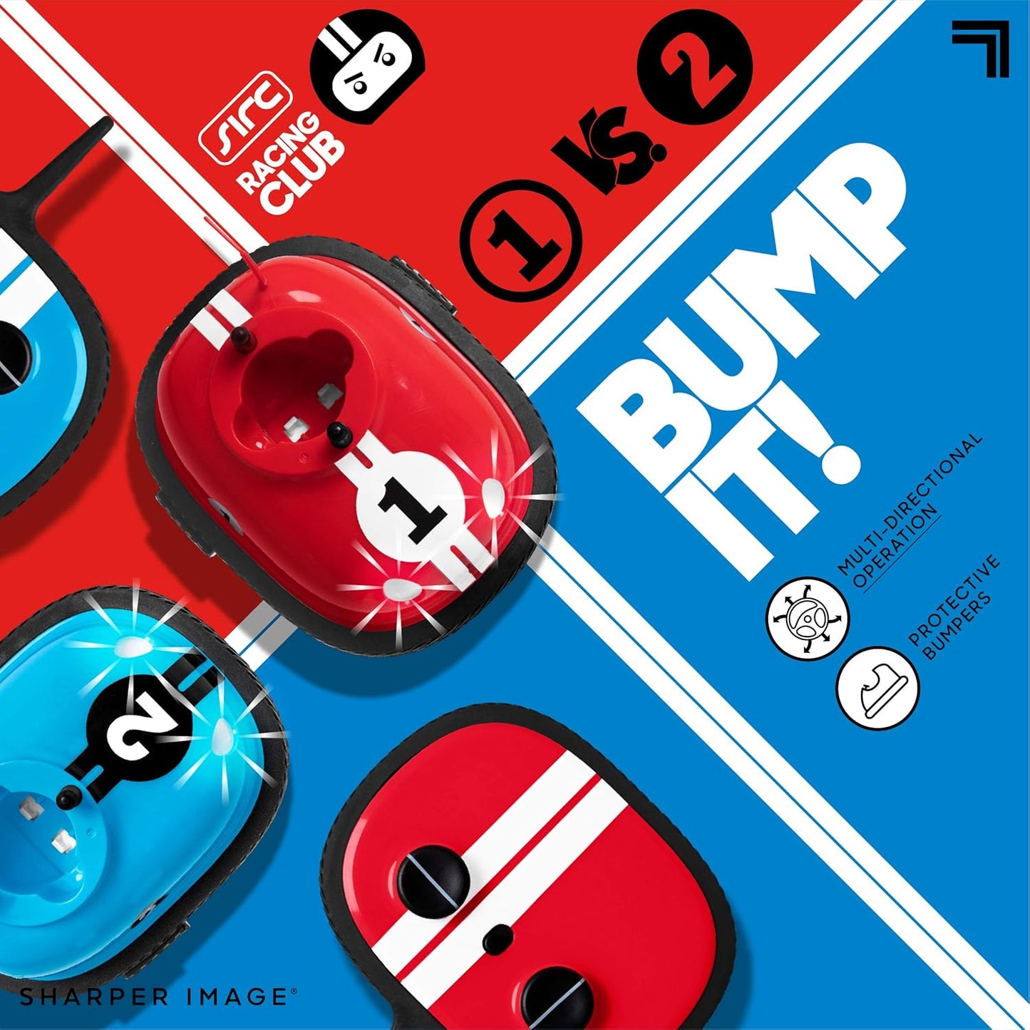 Road Rage RC Bumper Cars (2-Player Battle Set) – Ejecting Drivers, Lights & Sounds