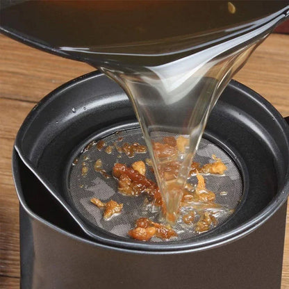 304 Stainless Steel Oil Keeper with Filter – Food-Grade, Fine Mesh, Drip-Proof