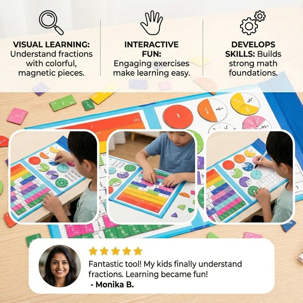 Magnetic Fractions Board for Kids