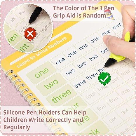 Preschool Magic Practice Copybook Set for Alphabet, Drawing, Numbers, and Math