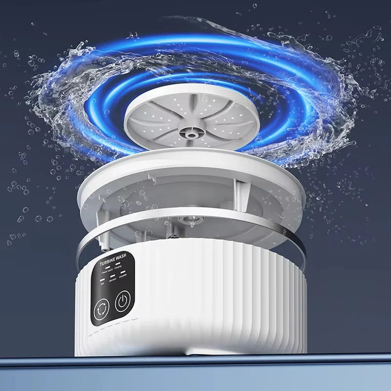 Cordless Portable Mini Washer – Rechargeable Travel Washing Machine for Underwear & Socks