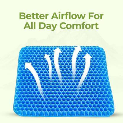 Double-Thick Honeycomb Gel Seat Cushion (Large Size) All day Comfort While Working