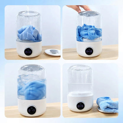 Cordless Portable Mini Washer – Rechargeable Travel Washing Machine for Underwear & Socks
