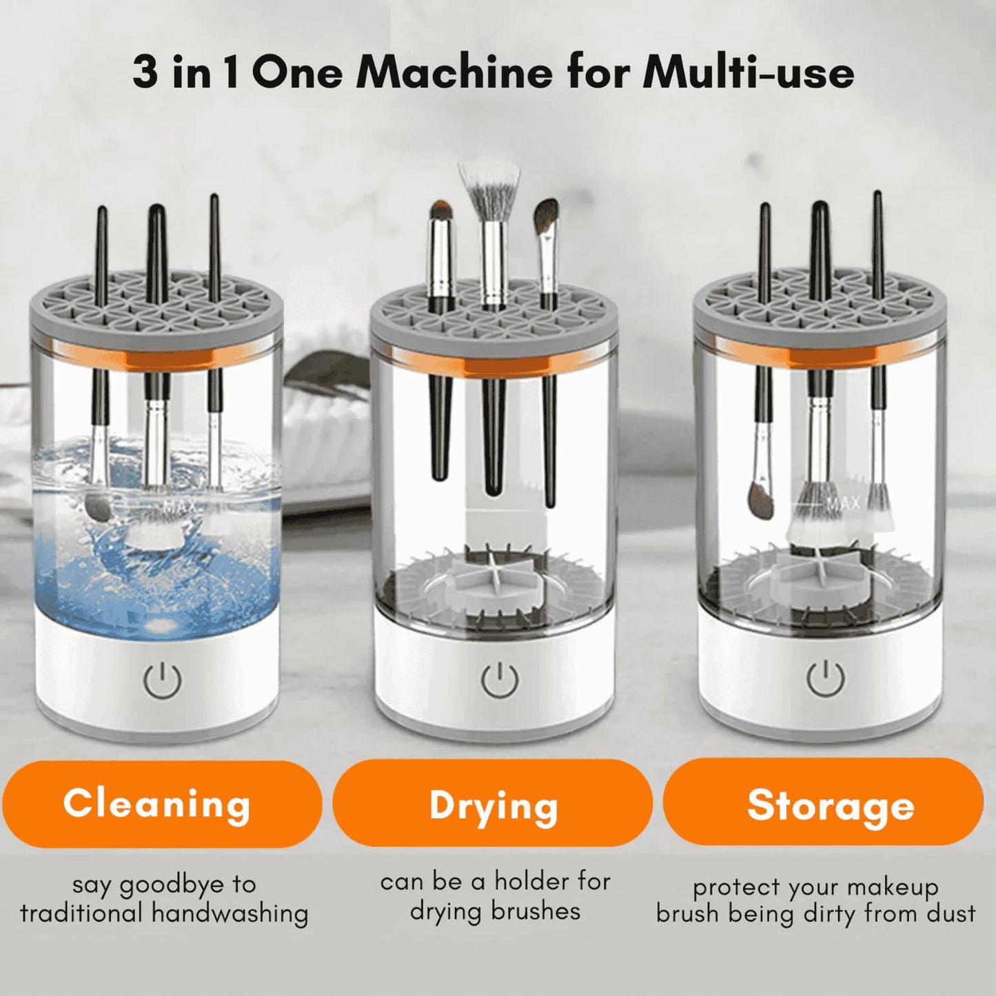 GLAMWASH Electric Makeup Brush Cleaner