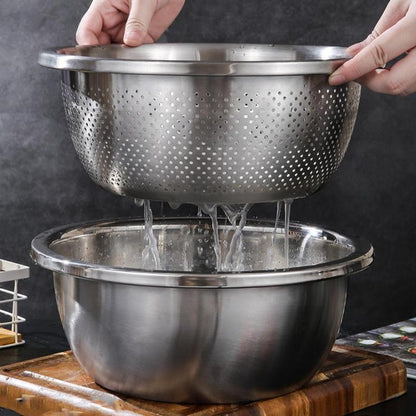 3-in-1 Multifunctional Stainless Steel Basin Set