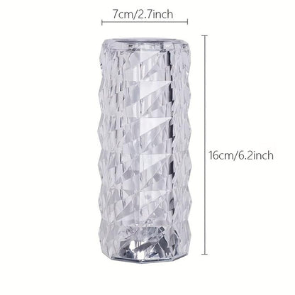 Twilight Rose Prism 3D Table Lamp with USB Charging