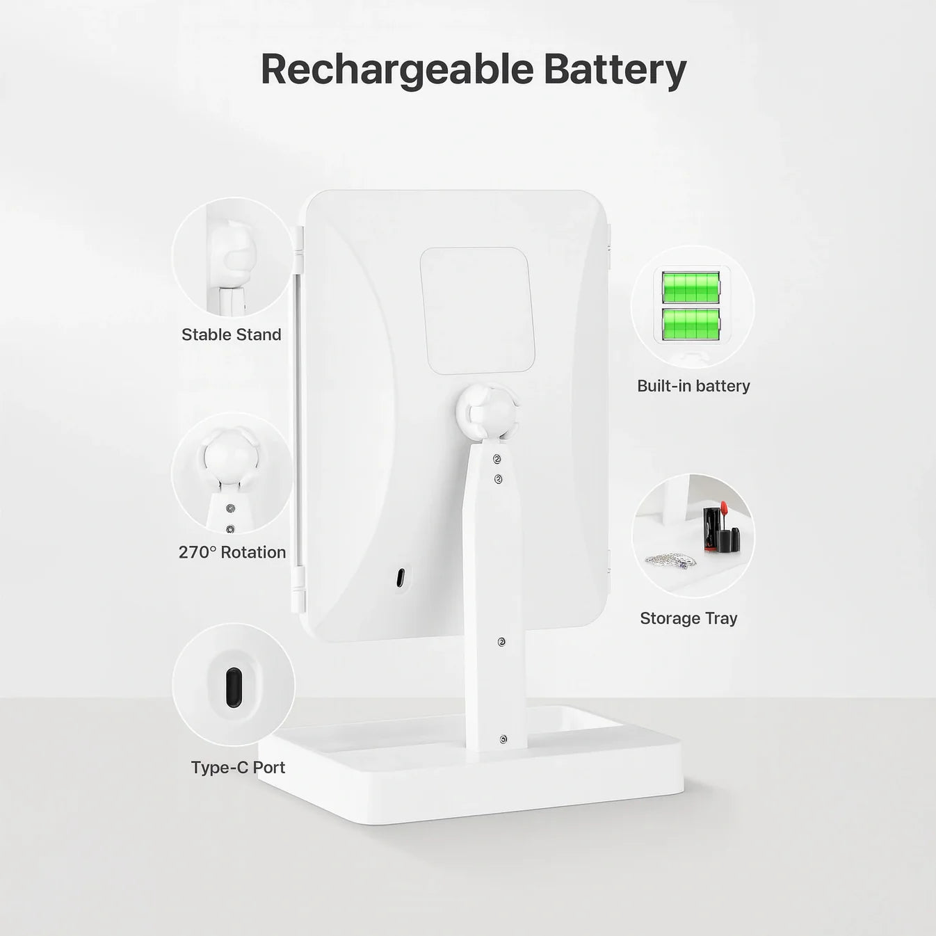 TriGlow™ Illuminated Trifold Vanity Mirror