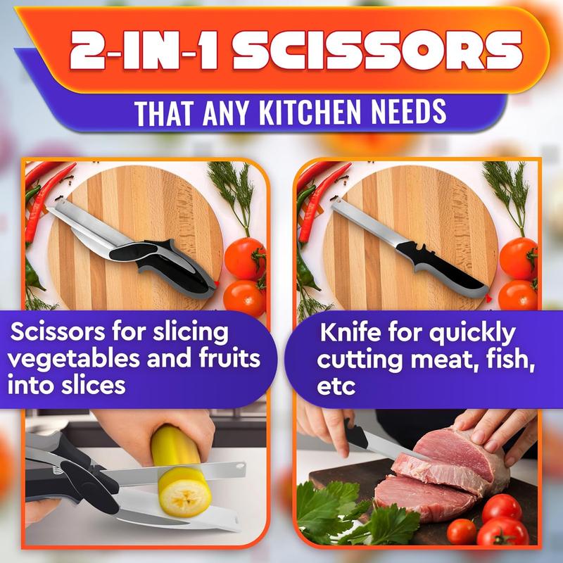 2-in-1 Smart Knife + Cutting Board Kitchen Cutter