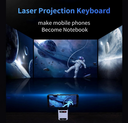 Virtual Keyboard Portable Virtual Bluetooth Laser Projection Keyboard with Mouse Power Bank Function for PC Android IOS Smart Phone 11 Pro