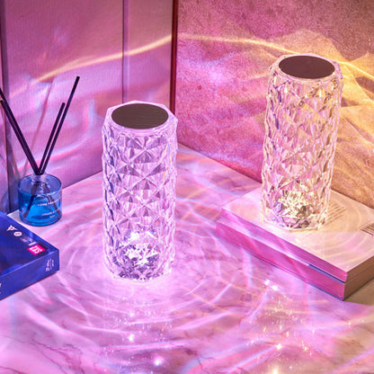 16 Color Changing Rose Crystal Diamond Table Lamp