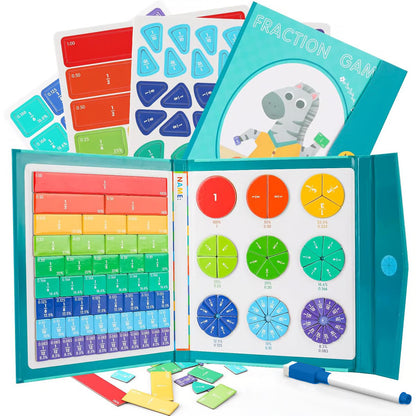 🔥Magnetic Fraction Demonstration Book, 1 Set Math Teaching Aid