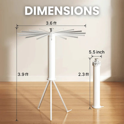 Space-Saving Octopus style Rotating Laundry Drying Rack | Heavy Quality | With Wheels