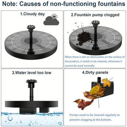 Solar Powered Water Fountain Pump with Accessories